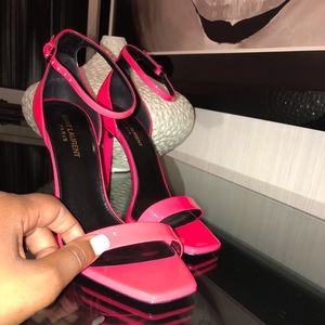 Saint Laurent Neon Pink Sandals